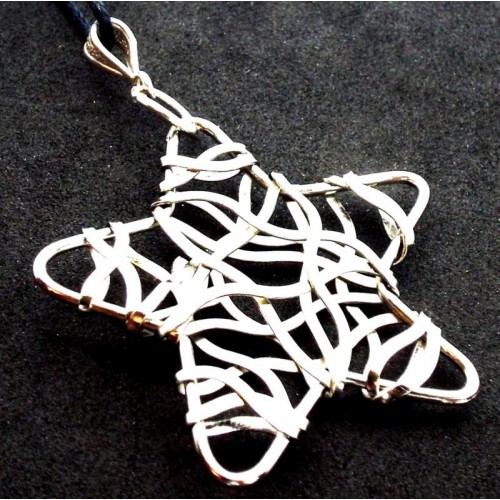 Chaos Wire Star Silver Metal Pendant